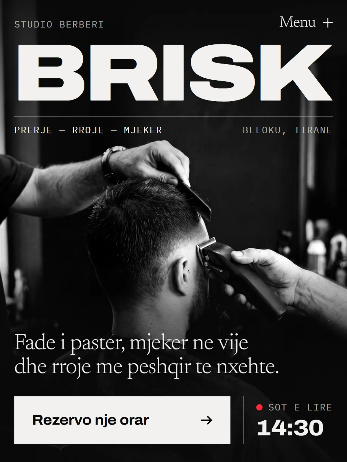 Faqja e Brisk, berber · tirane, ne celular