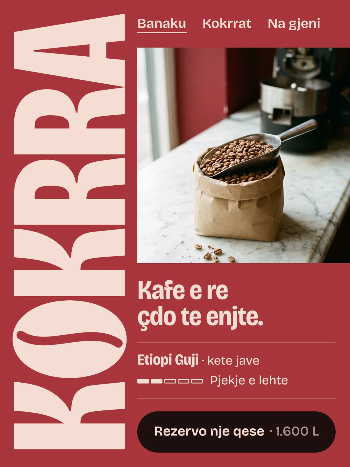 Faqja e Kokrra, kafe · tirane, ne celular